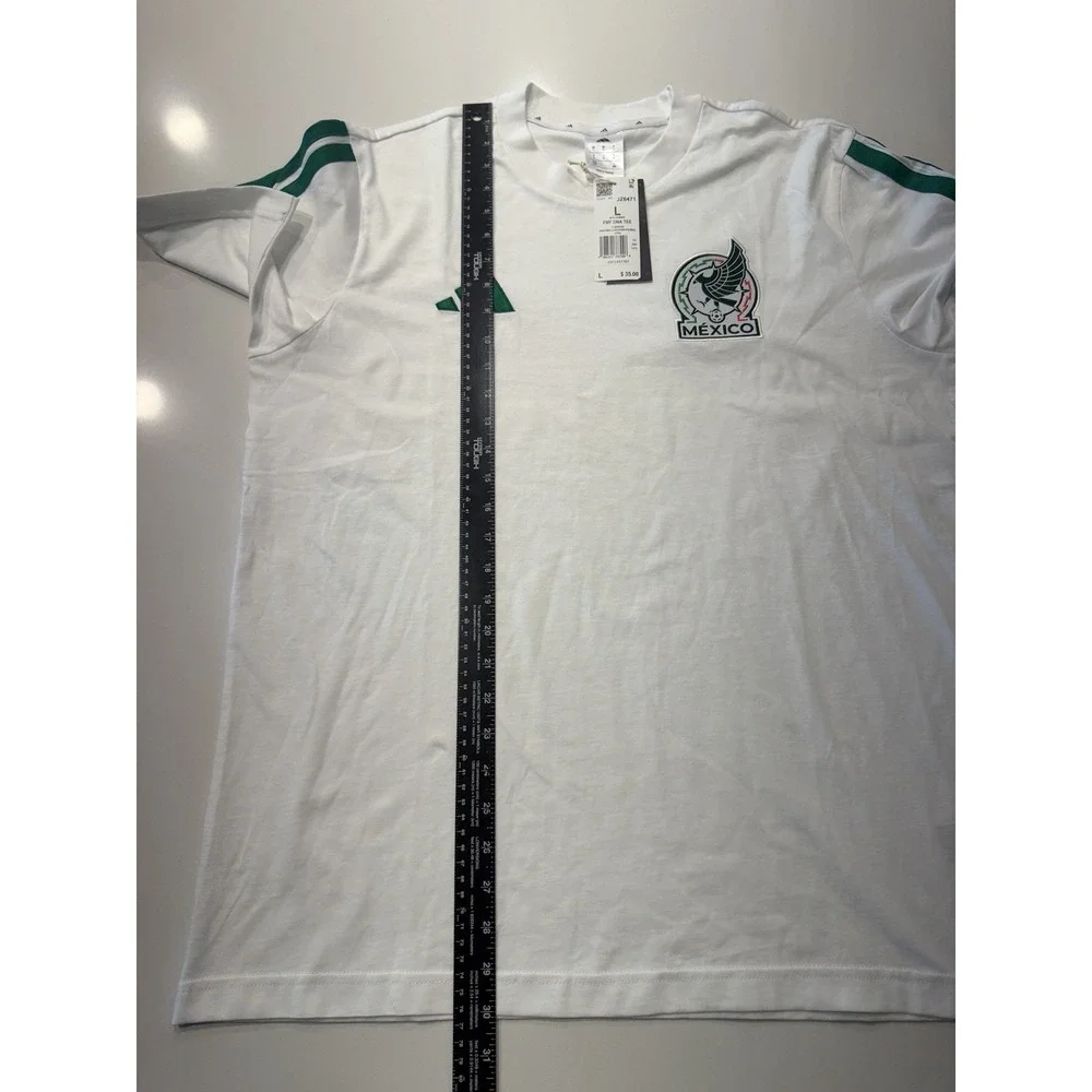 Adidas FMF Mexico DNA Tee Mens White Soccer Shirt JZ6471 NWT